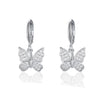 Women's 925 Sterling Silver Butterfly Bow Earrings Elegant Small Fresh Animal Inspired Fashion Jewelry Accessories