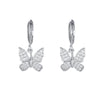 Women's 925 Sterling Silver Butterfly Bow Earrings Elegant Small Fresh Animal Inspired Fashion Jewelry Accessories