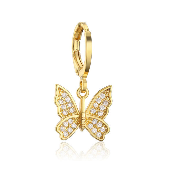 Women's 925 Sterling Silver Butterfly Bow Earrings Elegant Small Fresh Animal Inspired Fashion Jewelry Accessories
