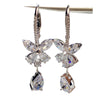 Women's 925 Sterling Silver Butterfly Drop Shape Earrings With High Sense Design
