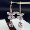 Women's 925 Sterling Silver Butterfly Drop Shape Earrings With High Sense Design