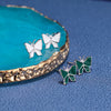 Women's 925 Sterling Silver Butterfly Stud Earrings Simple Elegant Animal Style Fashion Jewelry