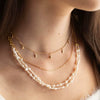 Women's Sterling Silver Chain Multipendant Clavicle Chain With Geometric Pattern Set With Precious Stones Retro Style