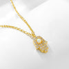 Women's 925 Sterling Silver Cross Chain Necklace With Diamond And Opal