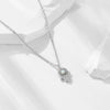 Women's 925 Sterling Silver Cross Chain Necklace With Diamond And Opal