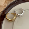 Women's 925 Sterling Silver Curved Geometric Ring
