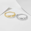 Women's Sterling Silver Cut Out Ring Bracelet With Electroplating