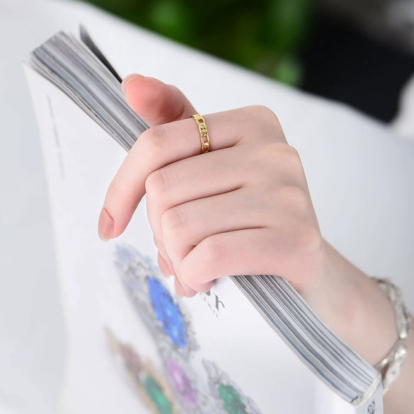 Women's Sterling Silver Cut Out Ring Bracelet With Electroplating