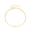 Women's Sterling Silver Doublelayer Bracelet With Geometric Design And Electroplated Finish Simple Fashion Jewelry Accessory