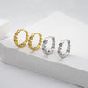 Women's 925 Sterling Silver Earrings Simple Geometric Electroplated Style