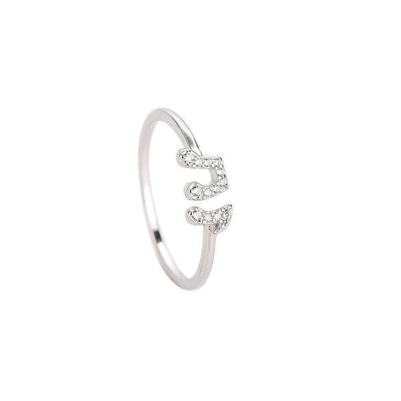 Women's 925 Sterling Silver Electroplated Adjustable Open Ring With Unique Diamondinspired Statement Design