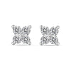 Women's 925 Sterling Silver Electroplated Geometric And Flower Patterned Mini Earrings
