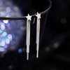 Women's 925 Sterling Silver Five Pointed Star Tassel Earrings Long Fashion Earrings With Elegant Slimming Silhouette