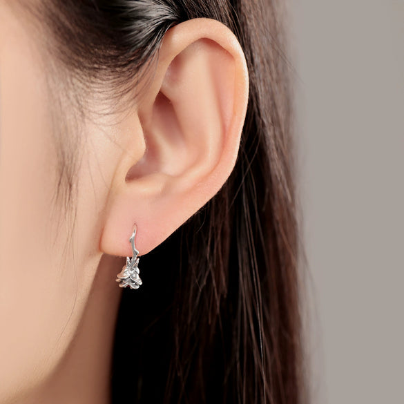 Women's 925 Sterling Silver Flower Butterfly Daisy Animal Zodiac Electroplated Earrings