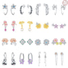 Women's 925 Sterling Silver Flower Butterfly Daisy Animal Zodiac Electroplated Earrings