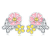 Women's 925 Sterling Silver Flower Butterfly Daisy Animal Zodiac Electroplated Earrings