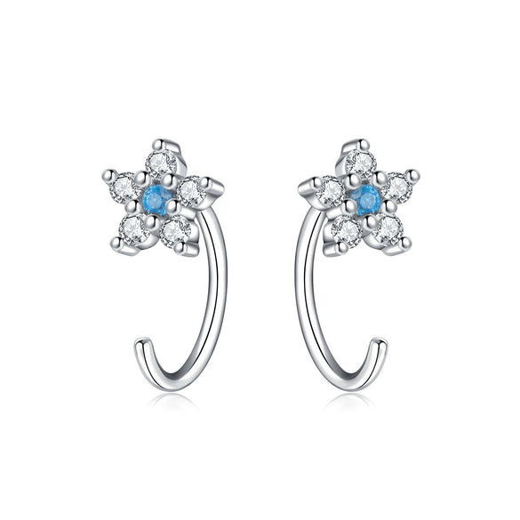 Women's 925 Sterling Silver Flower Butterfly Daisy Animal Zodiac Electroplated Earrings