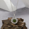 Women's 925 Sterling Silver Flower Multicolor Gemstone Necklace