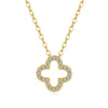 Women's 925 Sterling Silver Fourleaf Clover Pendant Clavicle Chain Set With Diamonds Moissanite Necklace