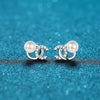 Women's 925 Sterling Silver Freshwater Pearl And Moissanite Flower Earrings Electroplated Letter Style