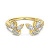 Women's 925 Sterling Silver Geometric Butterfly Opening Ring Small Fresh Electroplated Design