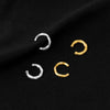 Women's Sterling Silver Geometric Clipon Earrings With Electroplated Finish Elegant Nopiercing Ear Cuff Style Jewelry
