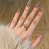 Women's 925 Sterling Silver Geometric Cross Shape Ring With Electroplating