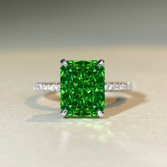 Women's 925 Sterling Silver Geometric Cut Fashion Ring