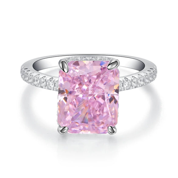 Women's 925 Sterling Silver Geometric Cut Fashion Ring