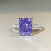 Women's 925 Sterling Silver Geometric Cut Fashion Ring