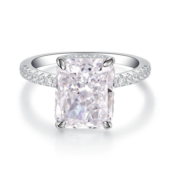 Women's 925 Sterling Silver Geometric Cut Fashion Ring