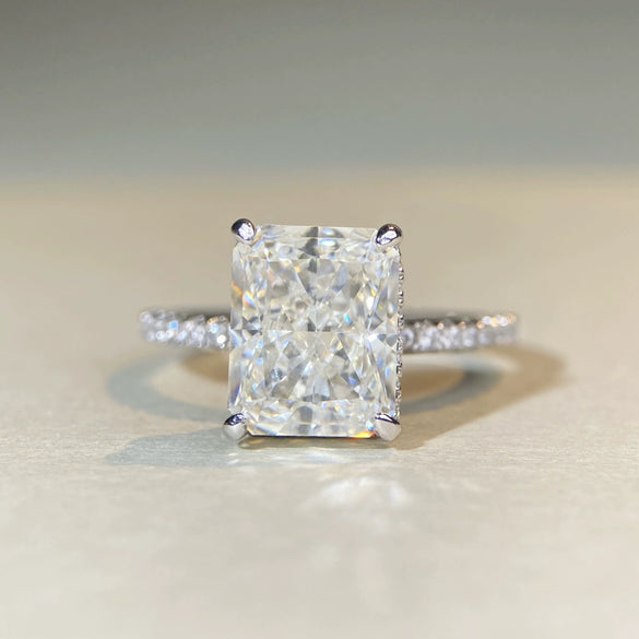 Women's 925 Sterling Silver Geometric Cut Fashion Ring