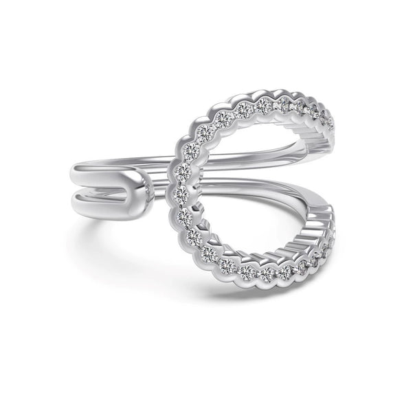 Women's 925 Sterling Silver Geometric Design Rings
