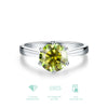 Women's 925 Sterling Silver Geometric Fashion Ring With Electroplating And Six Claw Design