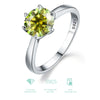 Women's 925 Sterling Silver Geometric Fashion Ring With Electroplating And Six Claw Design