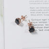 Women's Sterling Silver Geometric Inlaid Zircon Earrings With Electroplated Finish Fashion Jewelry Accessories