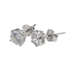 Women's Sterling Silver Geometric Inlaid Zircon Earrings With Electroplated Finish Fashion Jewelry Accessories