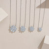 Women's 925 Sterling Silver Geometric Inlay Sunflower Clavicle Necklace