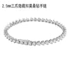 Women's Sterling Silver Geometric Moissanite Bracelet Set With Diamonds