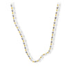 Women's 925 Sterling Silver Geometric Olive Bead Necklace With Electroplated Bamboo Chain Adjustable Fashion Necklace