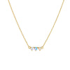 Women's Sterling Silver Geometric Opal Necklace With Diamond Design And Cross Chain