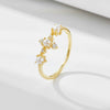Women's Sterling Silver Geometric Pearl Set Crown Ring Hand Jewelry