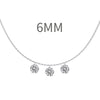 Women's 925 Sterling Silver Geometric Pendant Clavicle Chain With Electroplating