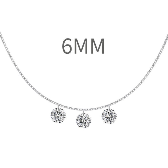 Women's 925 Sterling Silver Geometric Pendant Clavicle Chain With Electroplating