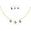 Women's 925 Sterling Silver Geometric Pendant Clavicle Chain With Electroplating