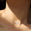 Women's 925 Sterling Silver Geometric Pendant Clavicle Chain With Electroplating