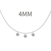 Women's 925 Sterling Silver Geometric Pendant Clavicle Chain With Electroplating