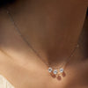 Women's 925 Sterling Silver Geometric Pendant Clavicle Chain With Electroplating