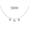 Women's 925 Sterling Silver Geometric Pendant Clavicle Chain With Electroplating