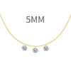 Women's 925 Sterling Silver Geometric Pendant Clavicle Chain With Electroplating